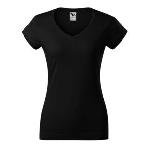 MALFINI Női póló Fit V-neck - Fekete | XS kép