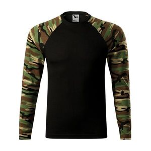 MALFINI Terepszínű hosszú ujjú póló Camouflage LS - Terepszínű barna | XS kép