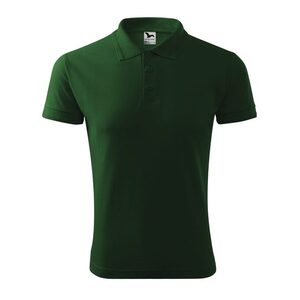 MALFINI Férfi galléros póló Pique Polo - Palackzöld | M kép