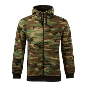 MALFINI Férfi pulóver Camo Zipper - Terepszínű barna | S kép