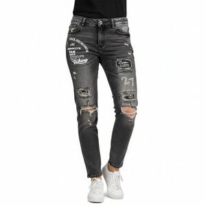 Női XL-es szürke feliratos farmernadrág - Wiman Jeans kép