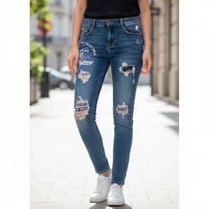 Női XL-es kék feliratos farmernadrág - Wiman Jeans kép