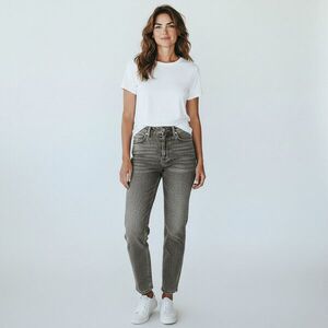 Női L-es szürke magasderekú farmernadrág, High Waist - Orsay - ÚJ kép