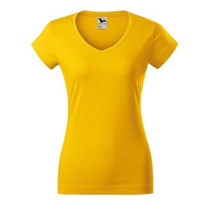 MALFINI Női póló Fit V-neck - Sárga | XS kép