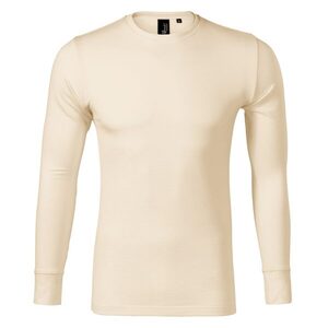 MALFINI Férfi hosszú ujjú Merino Rise LS póló - Mandulaszín | L kép