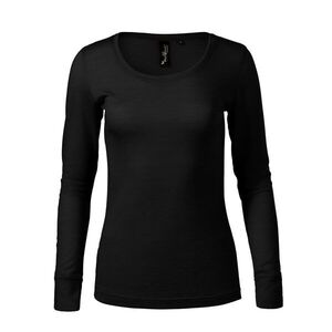 MALFINI Női hosszú ujjú póló Merino Rise LS - Fekete | L kép
