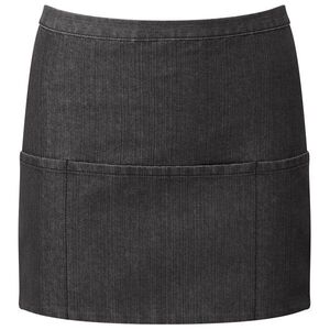 Premier Workwear Rövid pincérkötény zsebekkel - Fekete denim kép