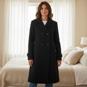 Női 3XL-es fekete szövetkabát - Marks & Spencer kép