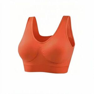 Női 5XL-es korallszínű sportmelltartó - ÚJ kép