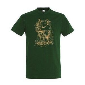 TOP kereknyakú póló szarvas mintával, világos zöld 2XL100% pamut, ... kép