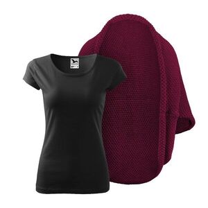 Bontis Női szett: Kötött kardigán és póló - Szilva / Fekete | 2XL kép