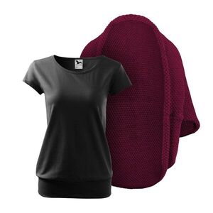 Bontis Női szett: Kötött kardigán és City póló - Szilva / Fekete | 2XL kép