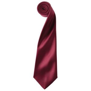Premier Workwear Szatén nyakkendő - Borvörös kép