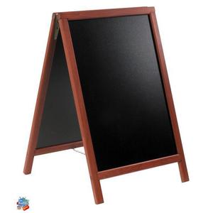 SECURIT Ponuková stojanová tabuľa DUPLO SANDWICH 80x55, mahagon vyobraziť