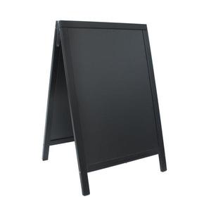 SECURIT Ponuková stojanová tabuľa DUPLO SANDWICH 80x55cm, čierna vyobraziť