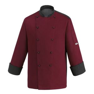 EGOCHEF Kuchársky rondon EGOchef bordový s lemovaním - dlhý rukáv 4XL vyobraziť