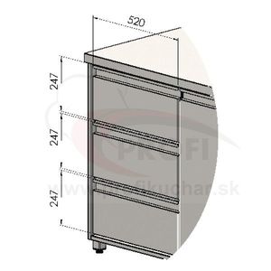 Blok 3 zásuviek - 3 x 187 mm vyobraziť