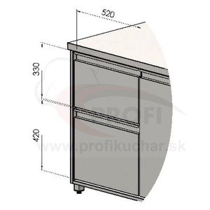 Blok 2 zásuviek - 270+360 mm vyobraziť