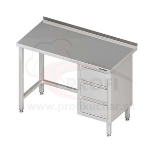 STALGAST Pracovný stôl krytovaný - posuvné dvere 1600x700x850mm vyobraziť