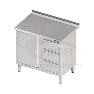 Pracovný stôl so zásuvkami - 1x otváracie dvere 900x600x850mm vyobraziť