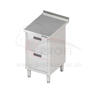 STALGAST Pracovný stôl so zásuvkami -posuvné dvere 1700x700x850mm vyobraziť