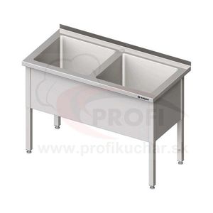 STALGAST Umývacie dvojvane - hranaté rohy 1400x700x850mm vyobraziť