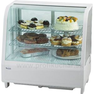 Vitrina na zákusky strieborná 100 l vyobraziť
