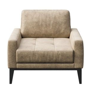 Béžové kreslo z imitácie kože MESONICA Musso Tufted vyobraziť