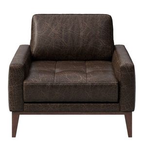 Tmavohnedé kožené kreslo MESONICA Musso Tufted vyobraziť