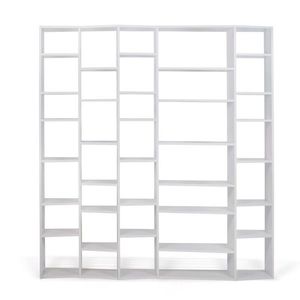 Biela knižnica 216x224 cm Valsa – TemaHome vyobraziť