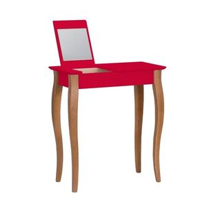 Červený toaletný stolík so zrkadlom Ragaba Lillo, šírka 65 cm vyobraziť