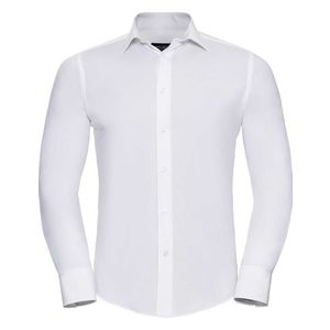 RUSSELL COLECTION Pánska čašnícka košeľa Russel dlhý rukáv -slim fit - 4 farby Hnedá, 4XL vyobraziť