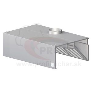 Nástenný odsávač pary - hranatý 2000x800x450mm vyobraziť