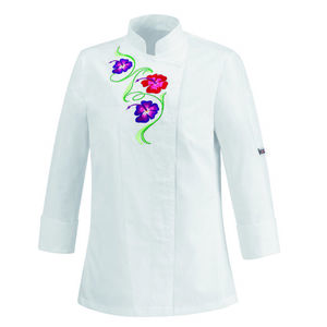 EGOCHEF Dámsky kuchársky rondon EGOchef FLOWERS - biely XXL vyobraziť