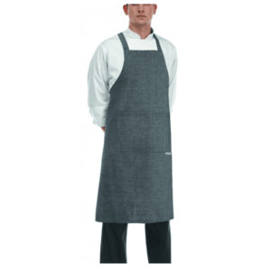 EGOCHEF Kuchárska zástera EGOchef ku krku s vreckom - Sivá 85x90 cm vyobraziť