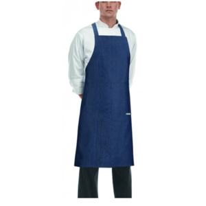 EGOCHEF Kuchárska zástera EGOchef ku krku s vreckom - Jeans 85x90 cm vyobraziť