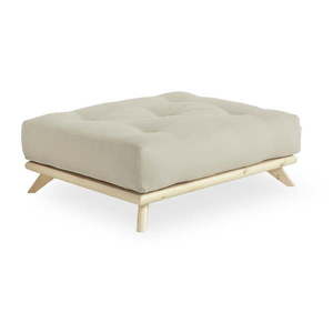 Podnožka s béžovým poťahom Karup Design Senza Natural/Beige vyobraziť
