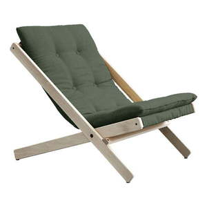 Olivovozelené skladacie kreslo z bukového dreva Karup Design Boogie Raw/Olive Green vyobraziť