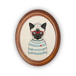 Oválny obraz Really Nice Things Sailor Cat vyobraziť
