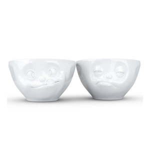 Sada 2 bielych maškrtných misiek z porcelánu 58products vyobraziť