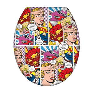 WC sedadlo s jednoduchým zatváraním Wenko Pop Art, 45, 5 × 38 cm vyobraziť