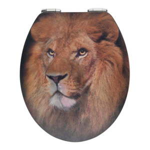 WC sedadlo s 3D obrázkom a jednoduchým zatváraním Wenko Lion, 44, 5 x 38 cm vyobraziť