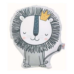 Detský vankúšik s prímesou bavlny Mike & Co. NEW YORK Pillow Toy Lion, 33 x 28 cm vyobraziť