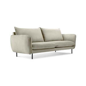 Béžová zamatová pohovka Cosmopolitan Design Vienna, 160 cm vyobraziť