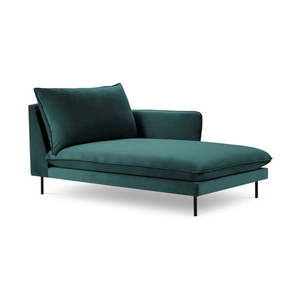 Petrolejovozelená zamatová leňoška Cosmopolitan Design Vienna, pravý roh vyobraziť