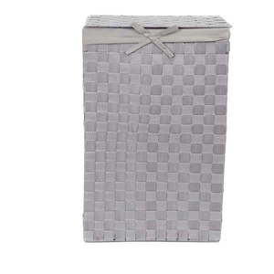 Sivý viskózny kôš na bielizeň s vekom Compactor Laundry Basket Linen, výška 60 cm vyobraziť