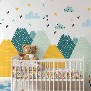 Nástenná samolepka Ambiance Giant Kid Sticker Scandinavian Mountains Ziska vyobraziť