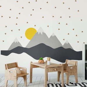 Nástenná samolepka Ambiance Giant Kid Sticker Scandinavian Mountains Nordika vyobraziť
