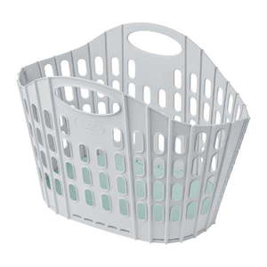 Sivo-zelený skladací kôš na bielizeň Addis Flat Folding Laundry Basket vyobraziť