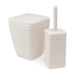 Set krémového koupelnového kôše a WC kartáče Addis Calico vyobraziť
